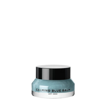 "RAAW Alchemy Calming Blue Balm – deeply nourishing and soothing face balm in a luxury glass jar.